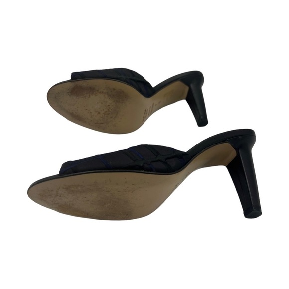 BOTTEGA VENETA Peep Toe Abstract Solid High Heel Sandals Black 7B - Picture 13 of 13